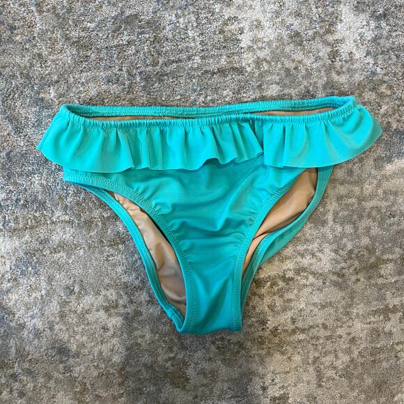Crewcuts Girls Aqua Ruffle Bikini Swimsuit Set 8 - Picture 3 of 11